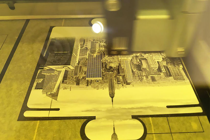 UV printer printing customers' designs