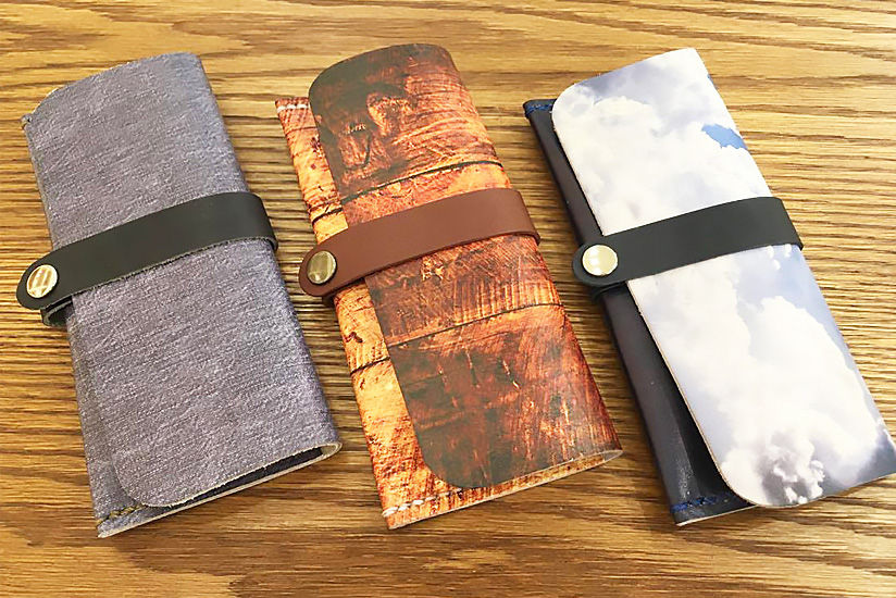 Leather case printed with UV printer