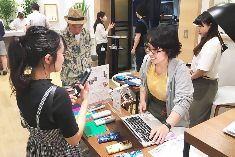 Customers selecting their favorite designs