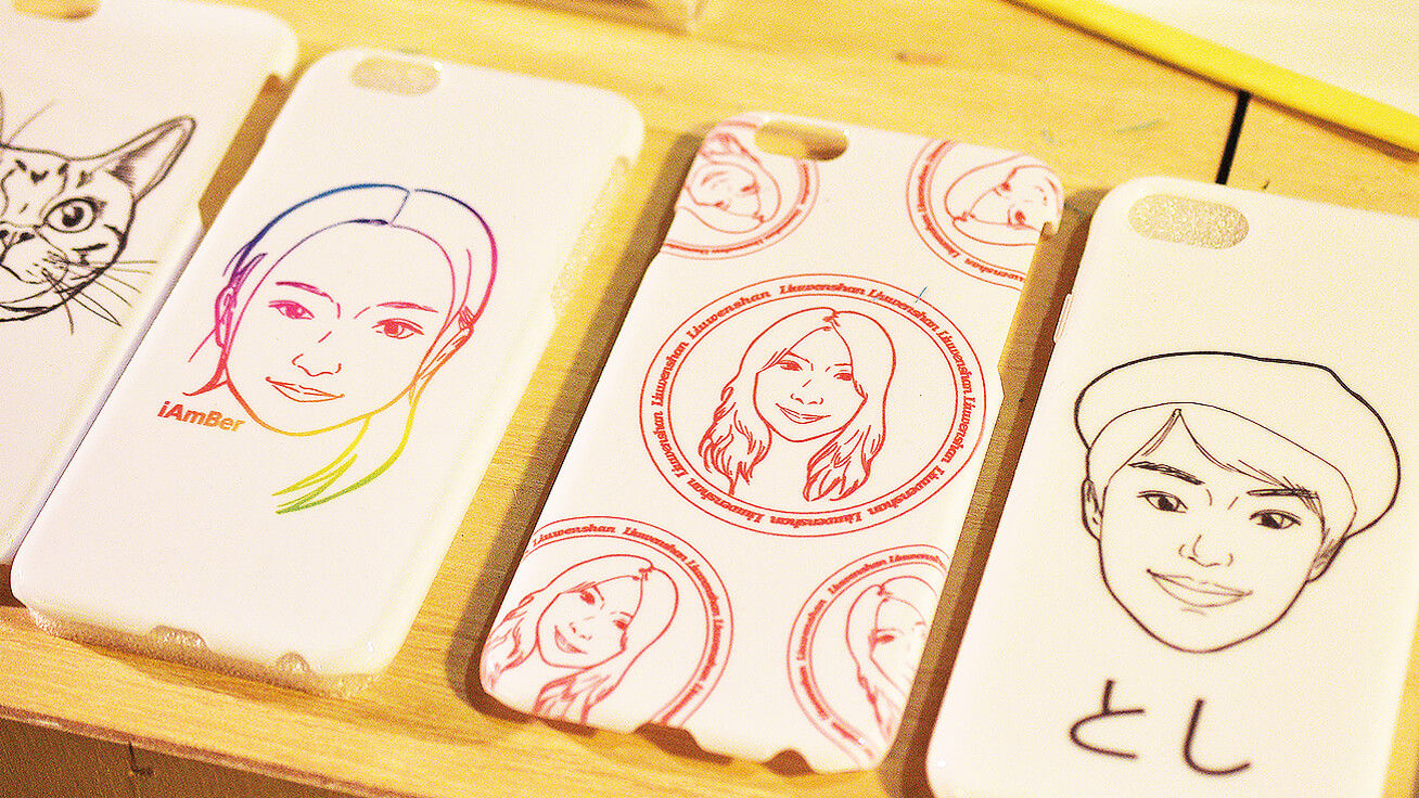 Pop Up Asia台北で大人気となった似顔絵をプリントしたiPhoneケース