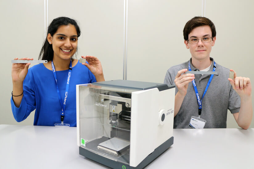 The interns used Roland DG’s photo impact printer to create accessories.