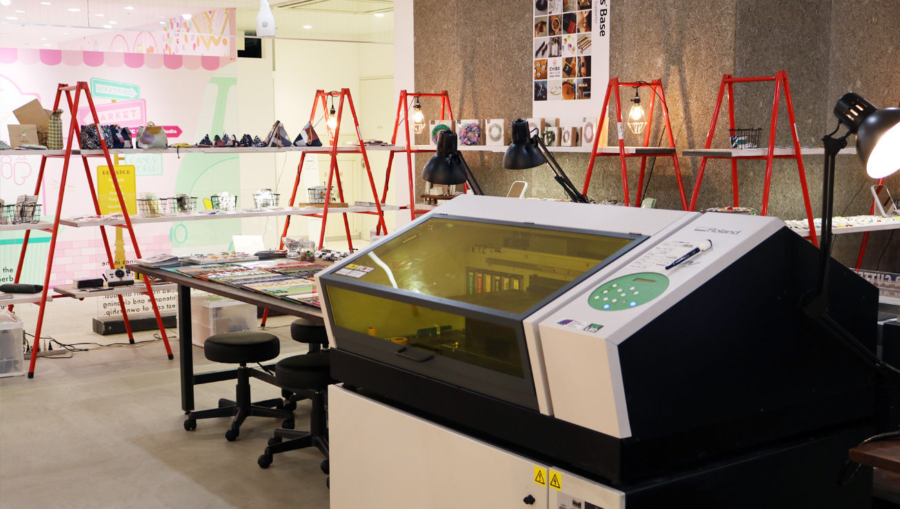 Makers’ Base Chibaに常設された当社UVプリンター
