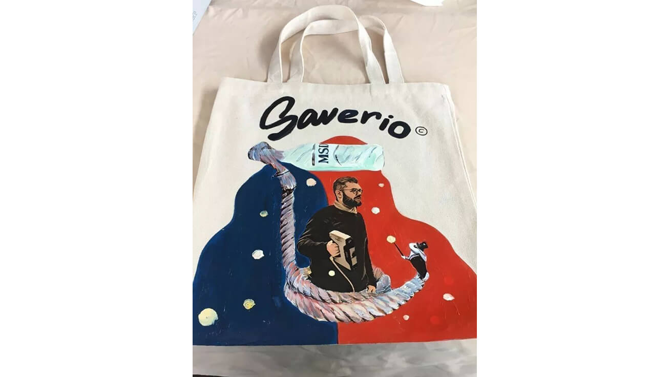 参加者が製作したオリジナルバッグ