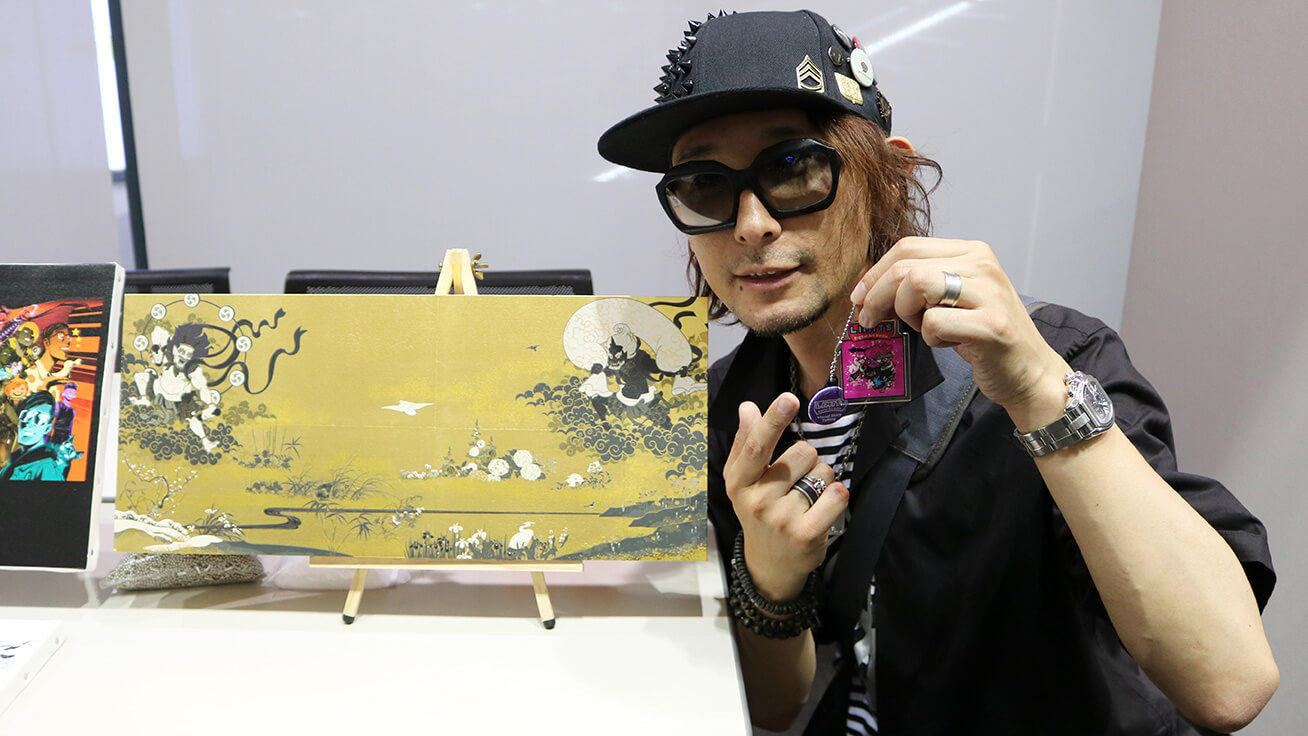 上田バロン氏(日本)とご提供いただいた特別作品