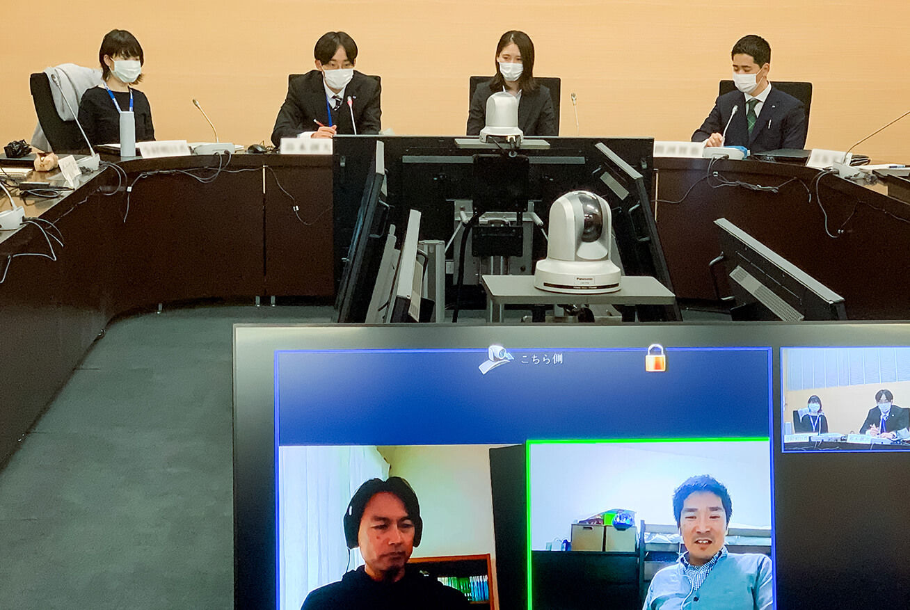 Remote online sessions with sales staff in Tokyo working from home