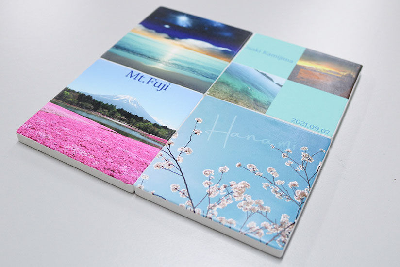 学生の皆さんが製作したコースター