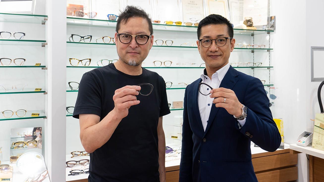 JUN GINZAの米盛さん(左)と当社社長の田部(右)