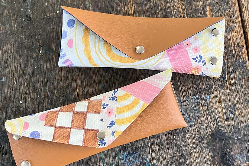 子どもたちの描いた絵をプリントしたペンケース