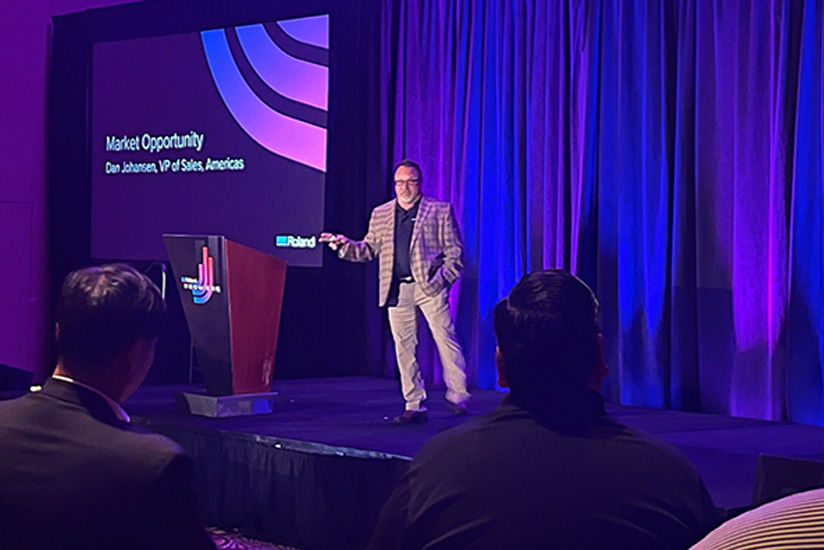 Presentation by Dan Johansen, Vice President of Sales of Roland DGA Corporation.