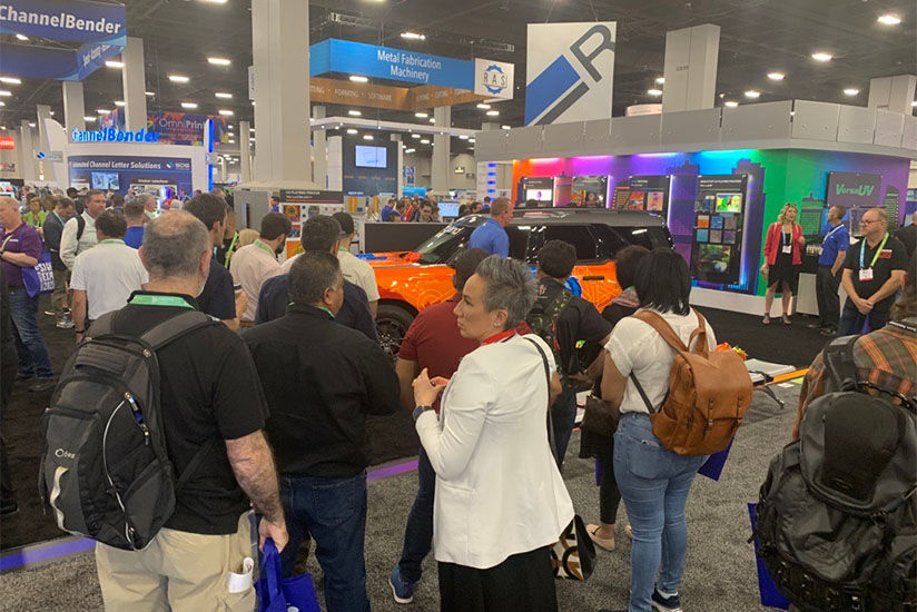 The Roland DG booth was filled with energy from visitors.