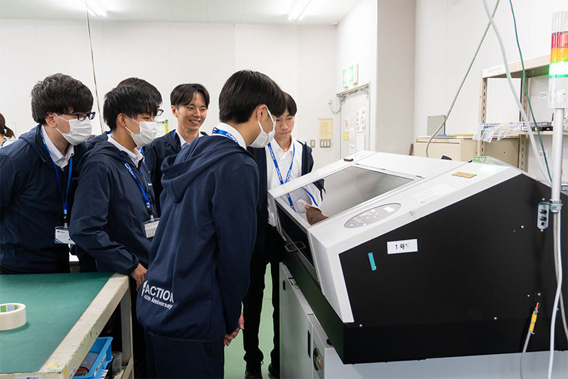 New employees were fascinated by the process of items being directly printed with the LEF2-300 benchtop flatbed UV printer.