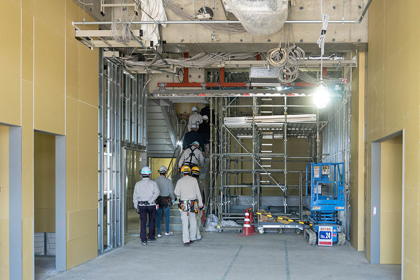 Inside of the new headquarters building