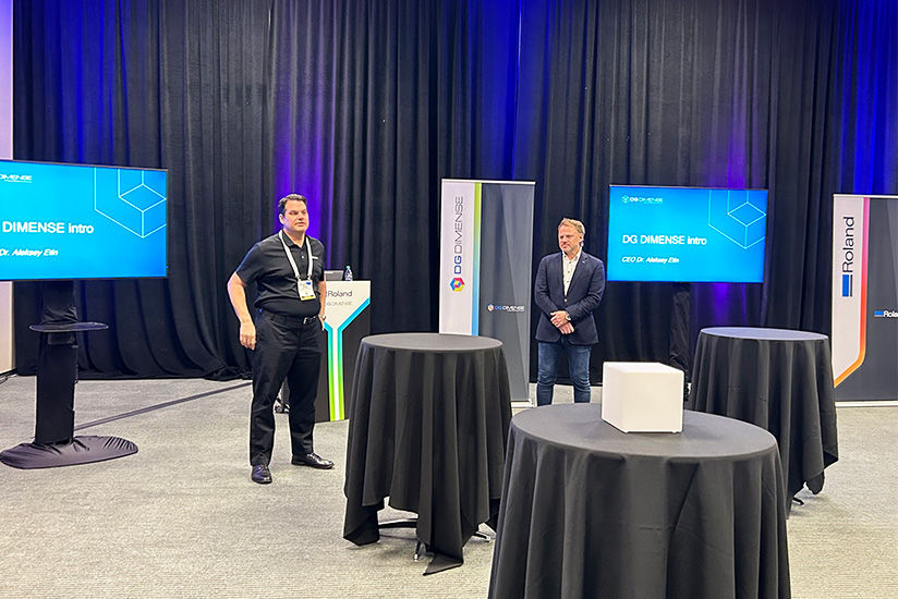 Roland DG Director Andrew Oransky and DG DIMENSE CEO Aleksey Etin