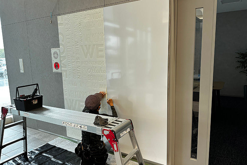 Pasting DIMENSE™ wallpaper