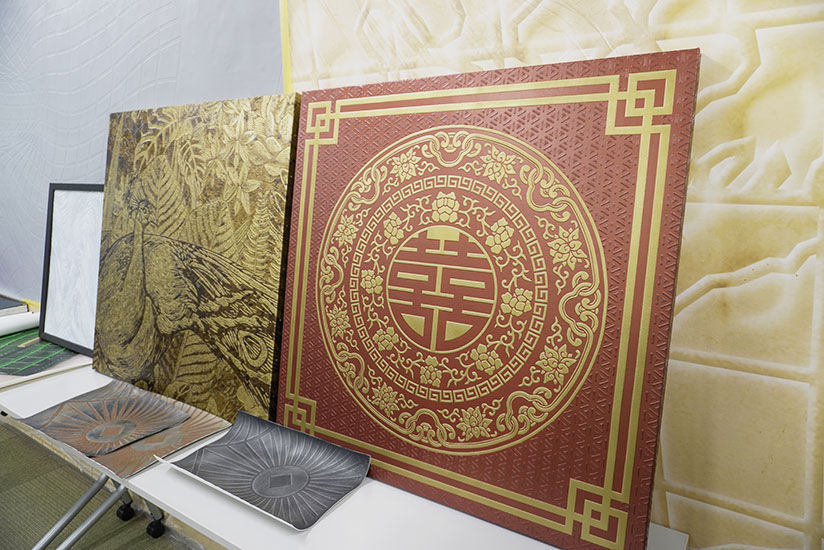 Display of artwork produced with the Dimensor S