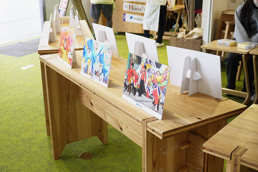 A variety of artwork on display