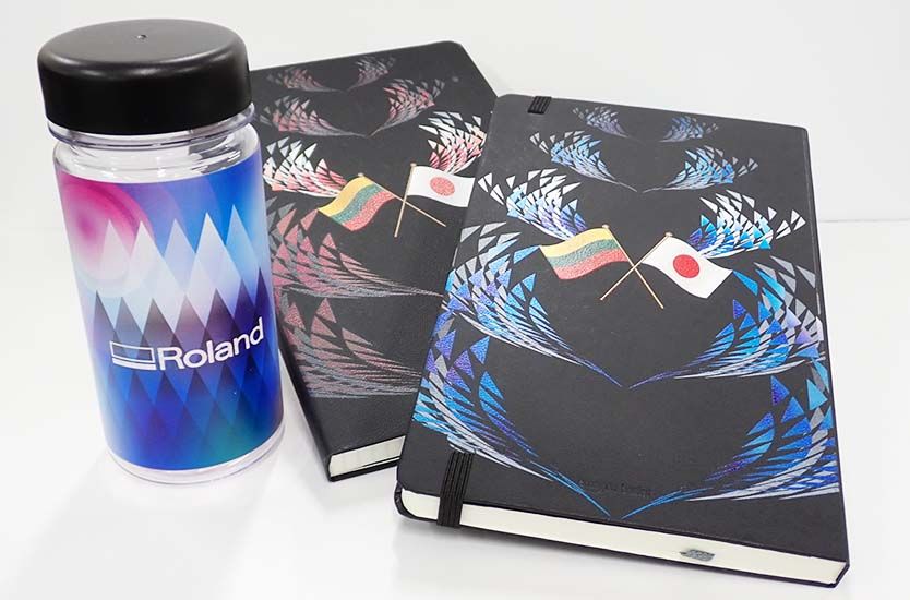 Original design bottle and notebook