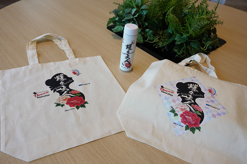 Tote bags and bottles