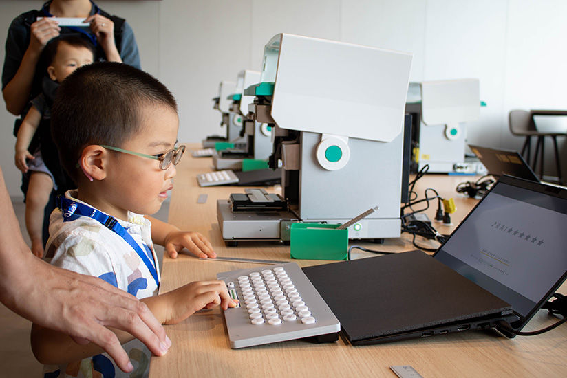 Name imprinting on a ruler with a photo impact printer