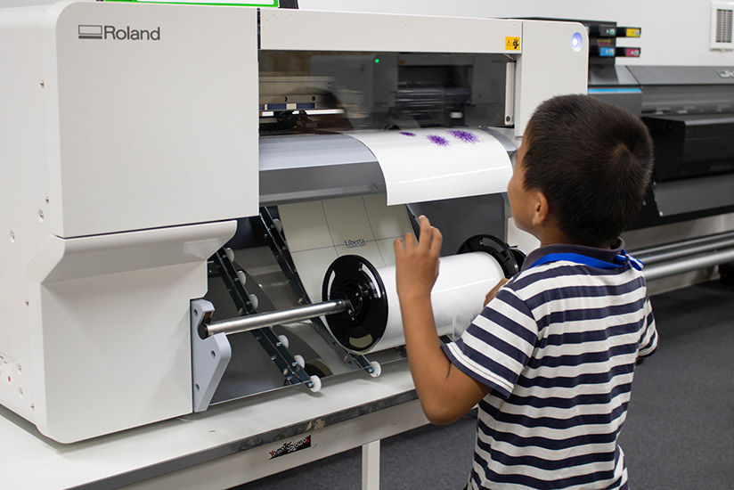 Printing stickers with the BN2-20