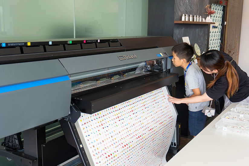 Stickers printed with a wide-format inkjet printer