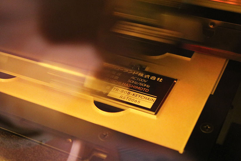 名入れ印刷の様子