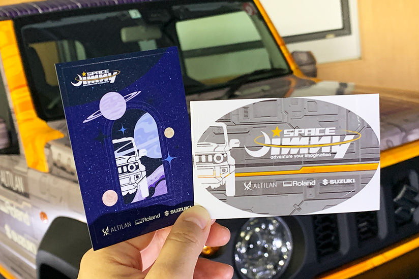 スペースジムニーのロゴステッカー
