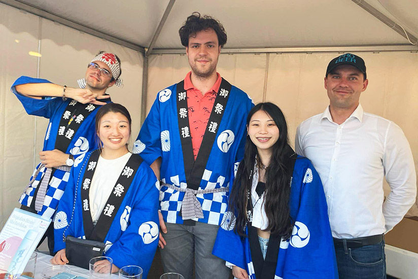 Local international students participating as festival volunteers