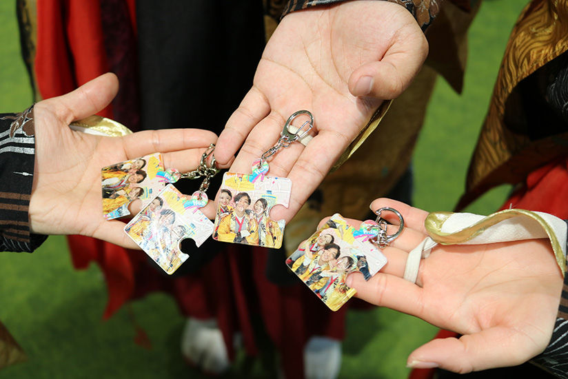 A personalized acrylic keychain