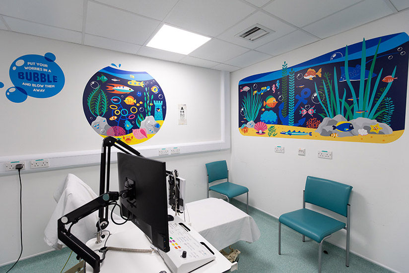 Decorated treatment room