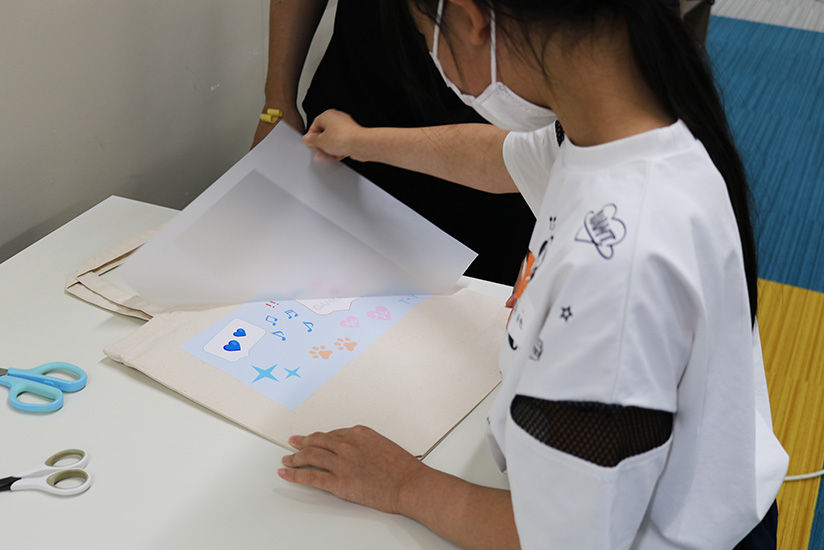 フィルムをはがす