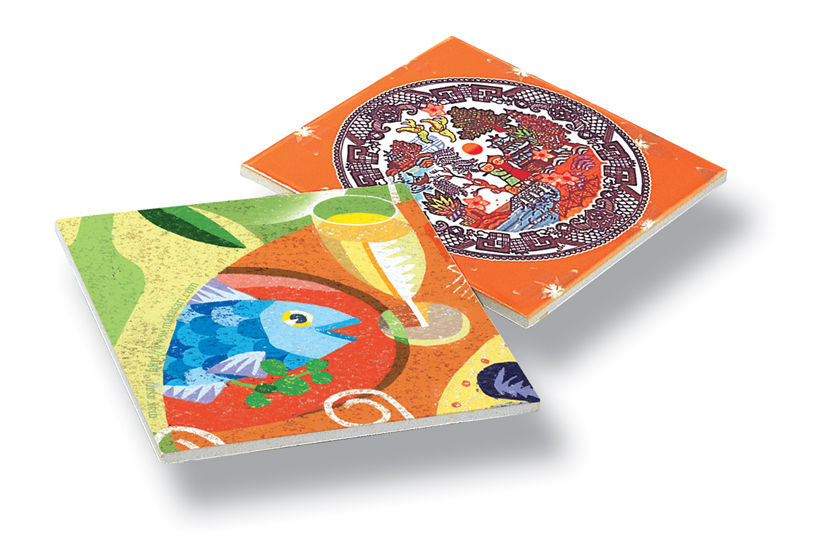 タイルやプレートにも写真やイラストを美しく転写