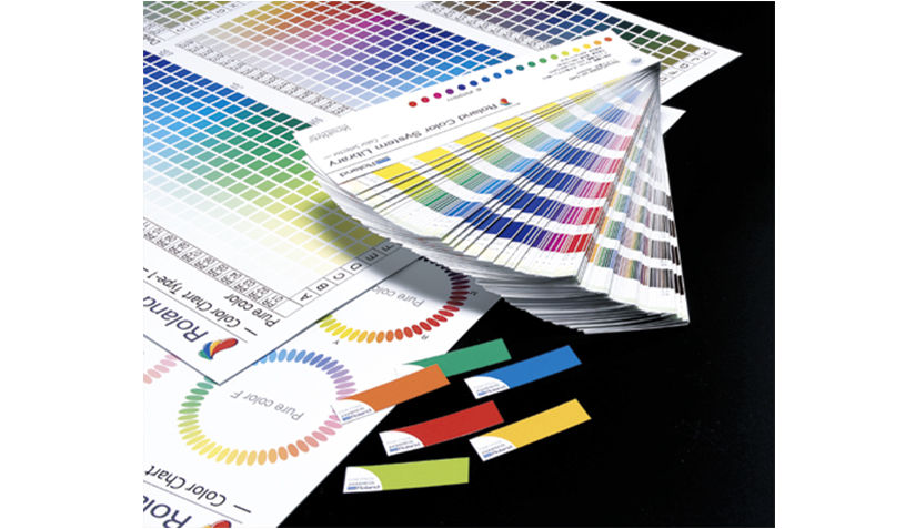 Roland Color System Library(写真は当社プリンターによる印刷見本です。印刷物自体は同梱されません。)