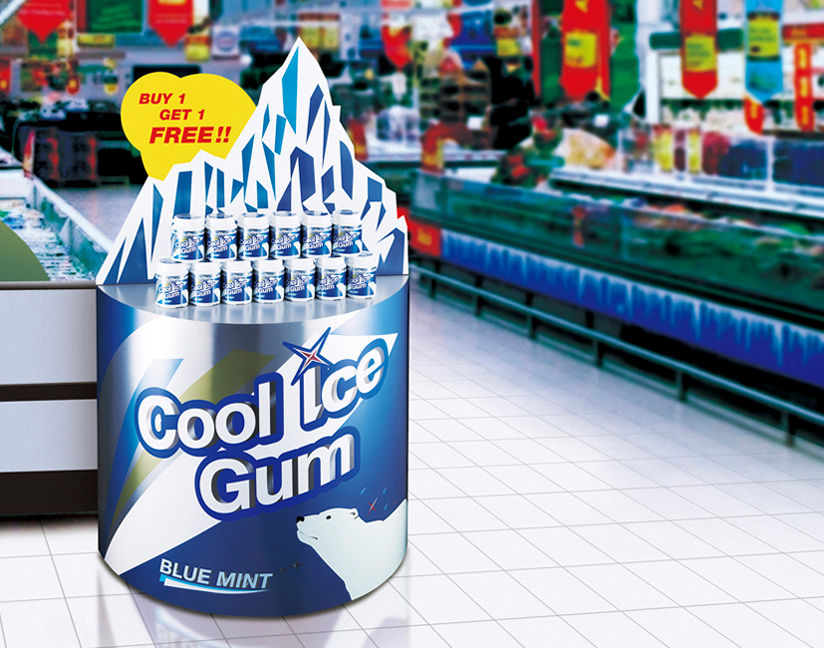 輝くインクで注目度の高いディスプレイに