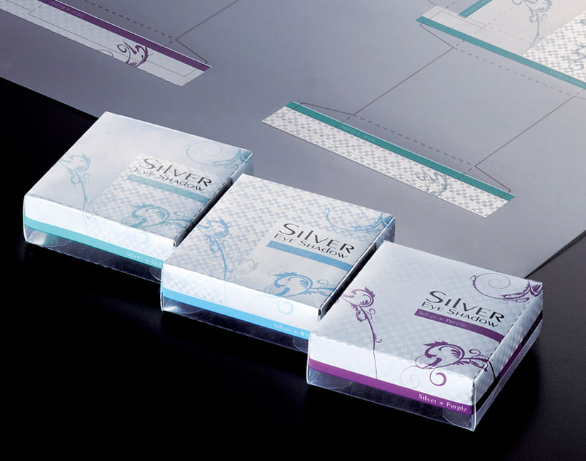 パッケージ試作にメタリックカラー表現を