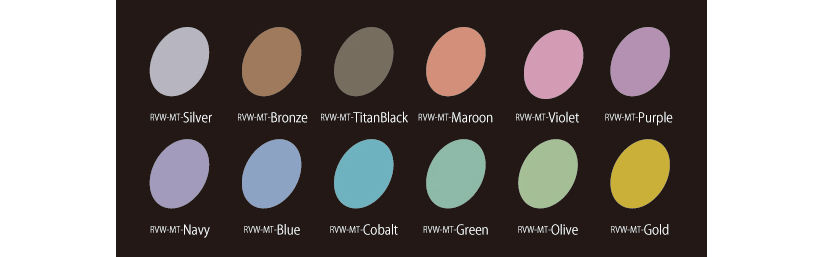 12色のメタリックカラーライブラリー