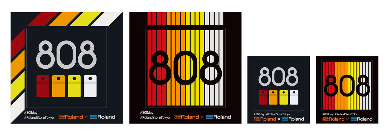 808 DAY at Roland Store Tokyo ステッカー