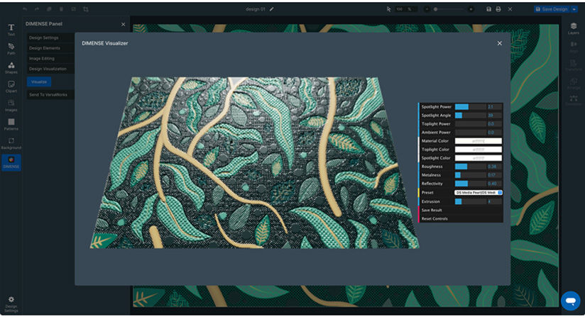 Roland DG Connect Designerがさらに進化 立体的なテクスチャ