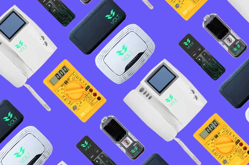 Several electronic items with custom printed details