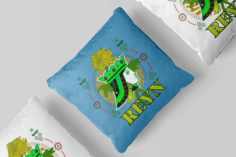 A design on a cushion