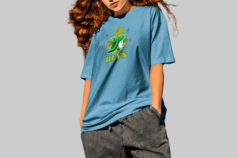 A logo on a t shirt