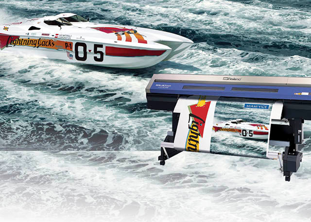 2006 Roland launches its most advanced integrated printer/cutter ever, the SOLJET Pro III XC-540. The same year, end-user Martin Charles uses it for the Miami Vice feature film.