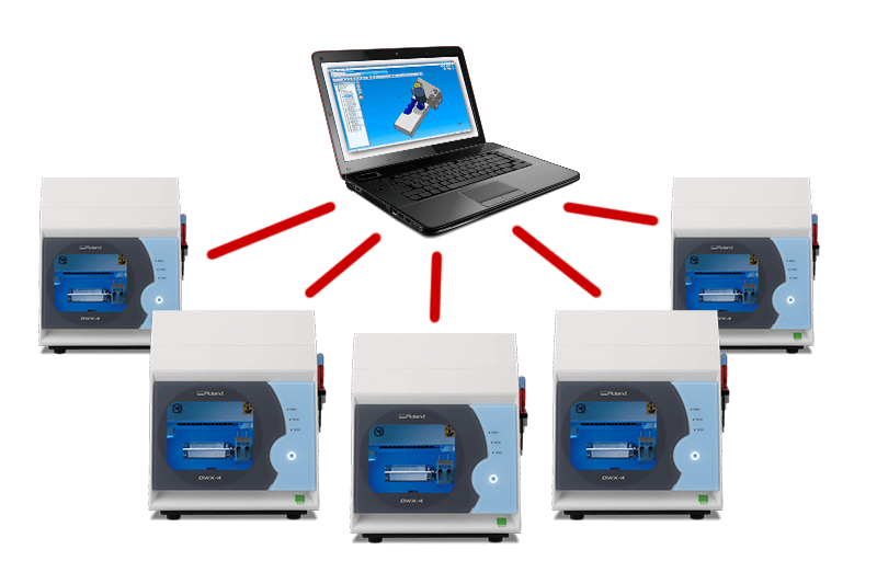 DWX-4 connects to multiple machines