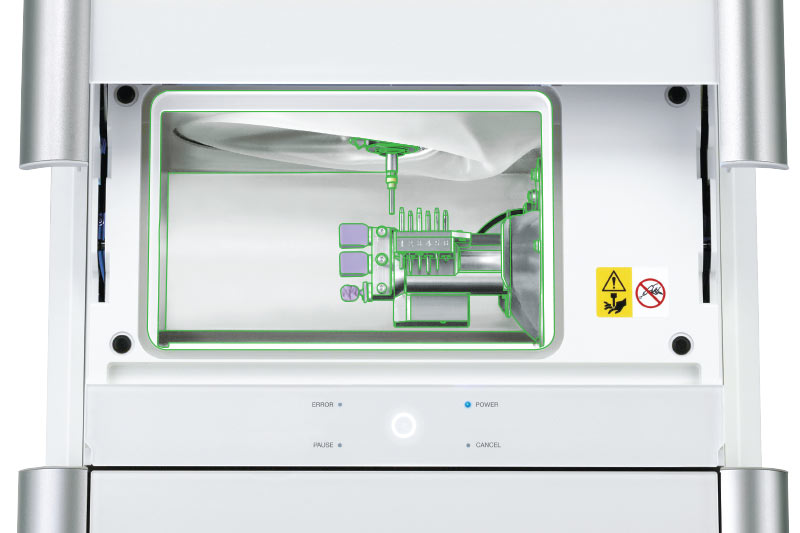 Close up of DWX-42W Machine