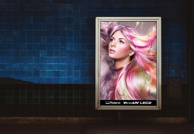 Lightbox with backlit graphics