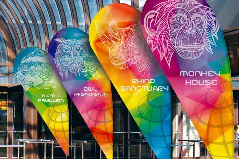 Sublimated Tear Drop Signs with XT-640