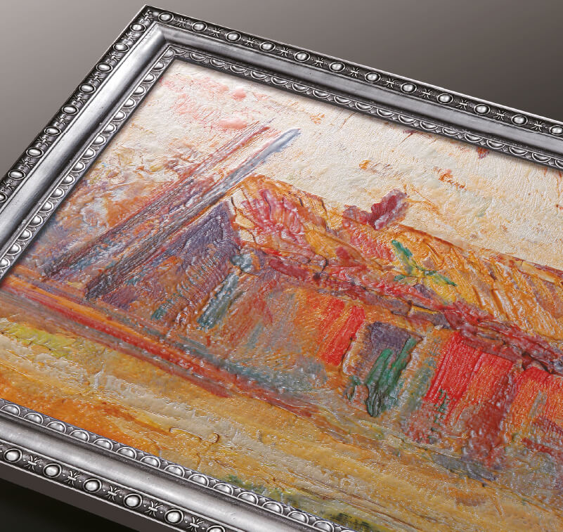 UV printed painting with brushstroke texture