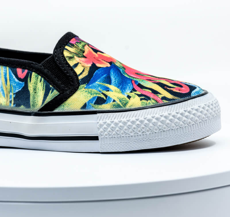 Shoe with UV printed design