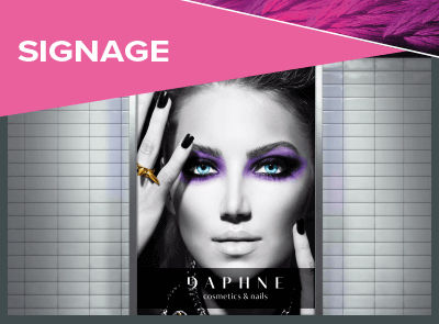 Create signage with a print and cut device