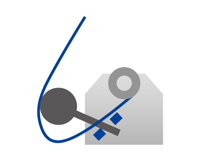 Media is not taken up immediately even when a dancer roller hits a lower sensor.